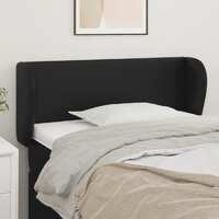  Headboard with Ears Black 103 cm Faux Leather
