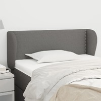  Headboard with Ears Dark Grey 103 cm Fabric
