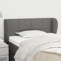  Headboard with Ears Dark Grey 103x23x78/88 cm Fabric