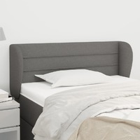  Headboard with Ears Dark Grey 103 cm Fabric