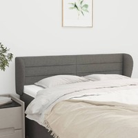  Headboard with Ears Dark Grey 147 cm Fabric
