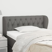  Headboard with Ears Dark Grey 103x23x78/88 cm Fabric