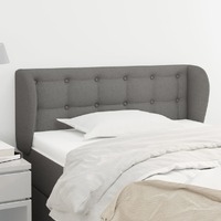  Headboard with Ears Dark Grey 103 cm Fabric