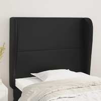  Headboard with Ears Black 83 cm Faux Leather