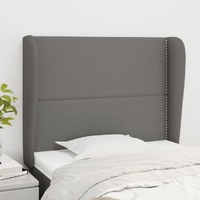  Headboard with Ears Dark Grey 83 cm Fabric