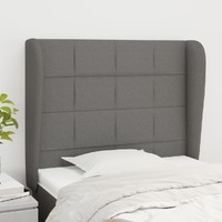  Headboard with Ears Dark Grey 83 cm Fabric
