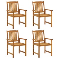  Garden Chairs 4 pcs Solid Acacia Wood