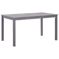  Garden Table Grey Wash 140x80x74 cm Solid Acacia Wood
