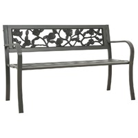  Garden Bench 125 cm Steel Grey