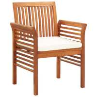  Garden Dining Chairs with Cushions 4 pcs Solid Wood Acacia