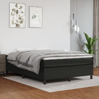  Bed Frame without Mattress Black Queen Faux Leather