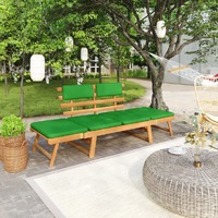  Garden Bench with Cushions 2-in-1 190 cm Solid Acacia Wood