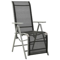  Reclining Garden Chair Textilene and Aluminium Silver
