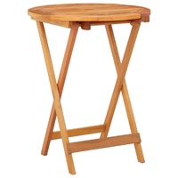  Folding Garden Table Ø60x75 cm Solid Eucalyptus Wood
