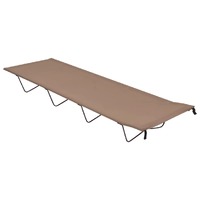  Camping Bed 180x60x19 cm Oxford Fabric and Steel Taupe