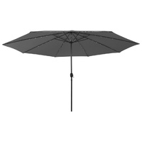  Garden Parasol with LED Lights 400 cm Anthracite