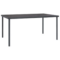  Outdoor Dining Table Anthracite 150x90x74 cm Steel