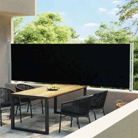  Patio Retractable Side Awning 140x600 cm Black