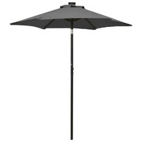 Garden Parasol with LED Lights Anthracite 200x211 cm Aluminium