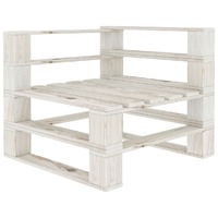  Garden Pallet Corner Sofa Wood White