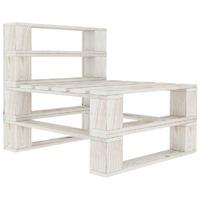  Garden Pallet Middle Sofa Wood White