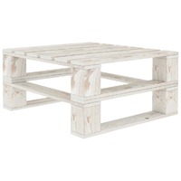  Garden Pallet Table White Wood