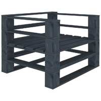  Garden Pallet Armchair Wood Grey