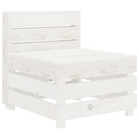  Garden Pallet Sofa White Wood