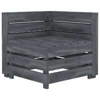  Garden Pallet Corner Sofa Wood Grey