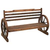  Garden Bench 112 cm Solid Firwood