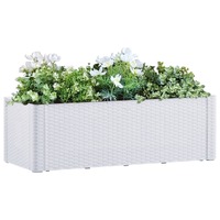  Garden Raised Bed with Self Watering System White 100x43x33 cm