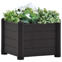  Garden Raised Bed PP Anthracite 43x43x35 cm
