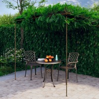  Garden Pergola Antique Brown 3x3x2.5 m Iron