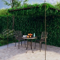  Garden Pergola Antique Brown 4x3x2.5 m Iron