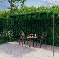  Garden Pergola Antique Brown 6x3x2.5 m Iron