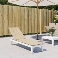  Deck Chair Cushion Beige (75+105)x50x4 cm