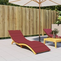  Sun Lounger Cushion Wine Red 200x70x3cm Oxford Fabric