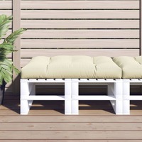  Pallet Cushion Cream 120x80x12 cm Fabric