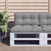  Pallet Cushions 2 pcs Grey Fabric