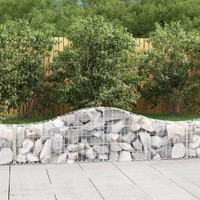  Arched Gabion Baskets 3 pcs 200x30x40/60 cm Galvanised Iron
