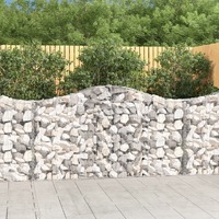  Arched Gabion Baskets 4 pcs 200x30x100/120 cm Galvanised Iron