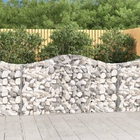  Arched Gabion Baskets 6 pcs 200x30x100/120 cm Galvanised Iron