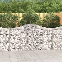  Arched Gabion Baskets 8 pcs 200x30x100/120 cm Galvanised Iron