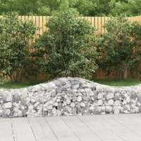  Arched Gabion Baskets 3 pcs 200x50x40/60 cm Galvanised Iron