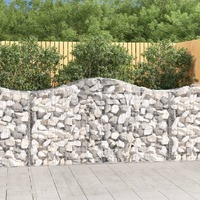  Arched Gabion Baskets 8 pcs 200x50x100/120 cm Galvanised Iron