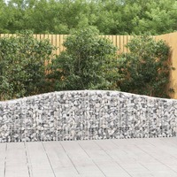  Arched Gabion Baskets 3 pcs 400x30x60/80 cm Galvanised Iron