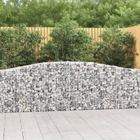  Arched Gabion Baskets 8 pcs 400x30x80/100 cm Galvanised Iron