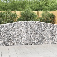  Arched Gabion Baskets 3 pcs 400x30x100/120 cm Galvanised Iron