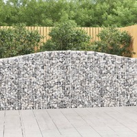  Arched Gabion Baskets 9 pcs 400x30x100/120 cm Galvanised Iron