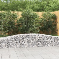  Arched Gabion Baskets 2 pcs 400x50x40/60 cm Galvanised Iron